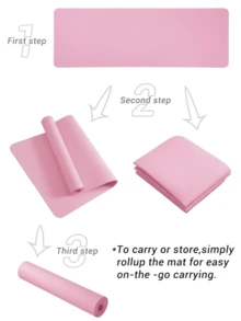3毫米可折叠EVA瑜伽垫，防滑便携旅行健身垫