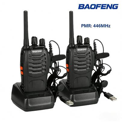  2pcs Baofeng TH888S Dual-Band Portable PMR Walkie Talkie, Suitable For Hiking, Cycling, Camping Amateur Portable Transceiver