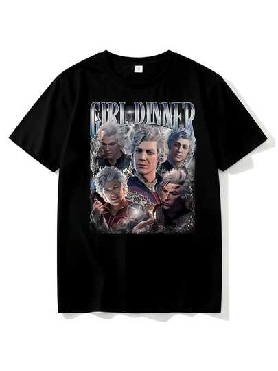 このTシャツは**『ボルダーズゲート3』**をデザインの核心とし、ブラックメタルスタイルのフォントとダークファンタジーイラストを組み合わせたプリントを採用し、グレー調のテクスチャ質感が際立ち、プリントは耐磨耗性に優れ剥がれにくいです。綿100%の生地を厳選して製作し、肌触りが良く通気性に優れ、ゆったりしたシルエットは体型を選ばず、男女ともに簡単に着用できます。ボルダーズゲートのゲームプレイヤーの日常の外出にするも、ダークファンタジースタイルのコーデに合わせるも、独特な審美観を表せ、ゲームとダークカルチャーが融合したトレンドアイテムです。