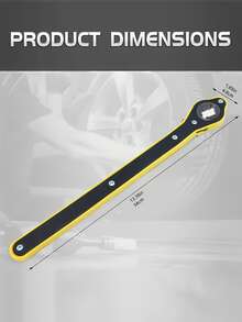 Universal Ratchet Wrench - Dual-Purpose Slotted Wrench, Convenient For Automotive And Tire Maintenance And Repair