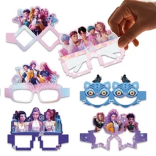 12pcs Kimetsu No Yaiba Paper Party Glasses, Photo Props, Suitable For Birthday Party Supplies, Gifts - Multicolor - View 2