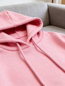 Pink Hoodies For Women Men Palm Tree Graphic Pullover Y2K Sweatshirt Casual Loose Fit Long Sleeve Hooded Top With Pocket - Hồng - Xem 6