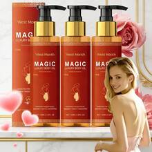 west&month 3PCS Luxury Body Oil With Lavender, Rose & Hyaluronic Acid - Nourishing And Hydrating Firming Body Massage Oil For Moisturizing And Firming Skin, Suitable For All Skin Types And Tones. - Rosemary - 查看 2