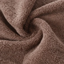 1pc Towel/Bath Towel & 2pcs Set, Towel + Bath Towel, Non-Shedding, Gift, Thick Absorbent Soft Cotton Jacquard Ribbon Bathroom Face Towel, Bath Towel - Coffee Brown - View 5