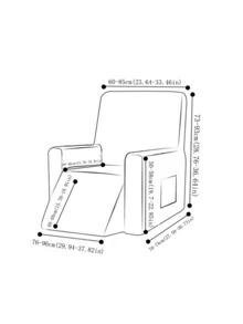 1pc Stretch Sofa Cover, Multifunctional Slipcover For Single Seater Sofa - Smart - View 3