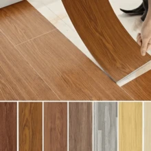 10pcs 15.74in X 5.9in Self-Adhesive Wood Grain Floor Tiles - Reusable, , Easy To Install. Made Of PVC Material, Easy To Stick, Suitable For Decorating Floors In Living Room, Bedroom, Kitchen And Bathroom. - Multicolor - View 3