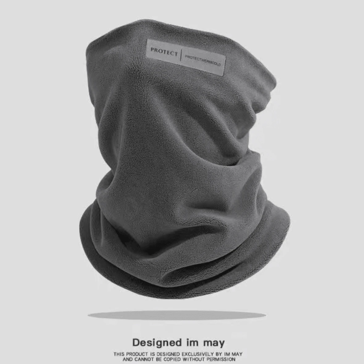 Winter Neck Warmers Neck Gaiter Scarf Windproof Face Covering - 灰色 - 查看 1