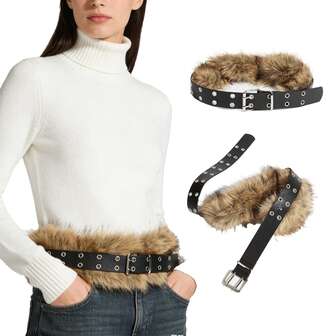 1 Punk Y2K Hot Girl Leather Craft Belt, Suitable For Cropped Leather Jackets, Denim Jackets, Camisole Dresses, Everyday Outings, Niche Gatherings, Photo Shoots, Music Festivals, Christmas, And Family Celebrations