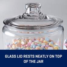 Anchor Hocking Heritage Hill Glass Jar With Lid, 1/2 Gallon - Đơn - Xem 2
