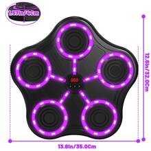 Máquina de boxeo musical de 9 velocidades, máquina de boxeo de pared para niños, máquina de entrenamiento de boxeo inteligente con Bluetooth y guantes de boxeo, equipo de entrenamiento de boxeo para el hogar, la oficina y el gimnasio - Multicolor - Ver 15