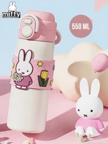 550毫升白色杯身，粉色杯盖/硅胶套，可爱卡通印花，SUS316不锈钢内胆，柔软硅胶套，双饮口设计，舒适便携提手，真空保温，适合日常使用、旅行、户外野餐、办公、休闲等场合，尤其适合卡通爱好者、年轻女性、学生、上班族，也是送给朋友/爱人的绝佳礼物，以及独特的生日/节日礼物。 - 25425蜜桃粉 - 查看 2