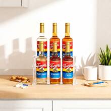 1pc Acrylic Transparent Coffee Syrup Wine Rack, Kitchen Spice Rack, Bar Restaurant Tiered Storage Shelf - Multicolor - View 4