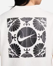Nike Max90 Logo Print Pattern Loose Fit Crew Neck Short Sleeve T-Shirt, White - White - View 3