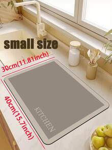 【热销!!!】1 件装软橡胶厨房地垫,3.5 毫米厚,卡其色字母图案,奢华简约现代风格吸水厨房地垫地毯,可自行裁剪以适应厨房尺寸,表面织物材质,中间海绵层,底部橡胶层,适用于厨房地毯、厨房装饰、婚礼装饰、家居装饰、浴室地垫、玄关地垫、洗衣房地垫、走廊地毯、客厅地垫等。 - 彩色 - 查看 13