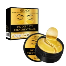 60pcs Unisex Adult Gold Eye Masks, Containing Collagen And Hyaluronic Acid, Alcohol-Free, Suitable For All Light Skin Tones, Helps Tighten Eye Area Skin - Collagen - View 6