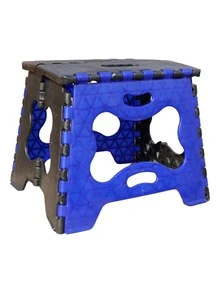 Banco Plegable Pequeño Portatil Plastico Banquito 1 Pza Acabado de la estructura Mate - azul real - Ver 5