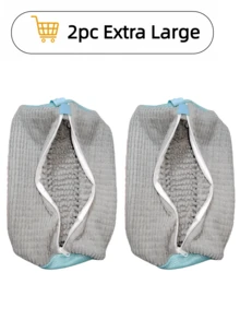 Two-Pack Anti-Deformation Laundry Shoe Bags, 360° All-Around Cleaning Without Damaging Shoes, Suitable For Shoe Washing Machines And Washing Machines, Machine Washable And Air Dryable, Universal Design, Suitable For All Shoe Types (Especially Athletic And Casual Shoes), A Lazy Person's Shoe Washing Essential, Also Has A Toiletries Storage Function, The Ideal Gift For Christmas And Halloween.