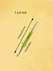 钩针套装，软橡胶手柄铝制编织针套装（颜色随机） - 彩色 - 查看 12