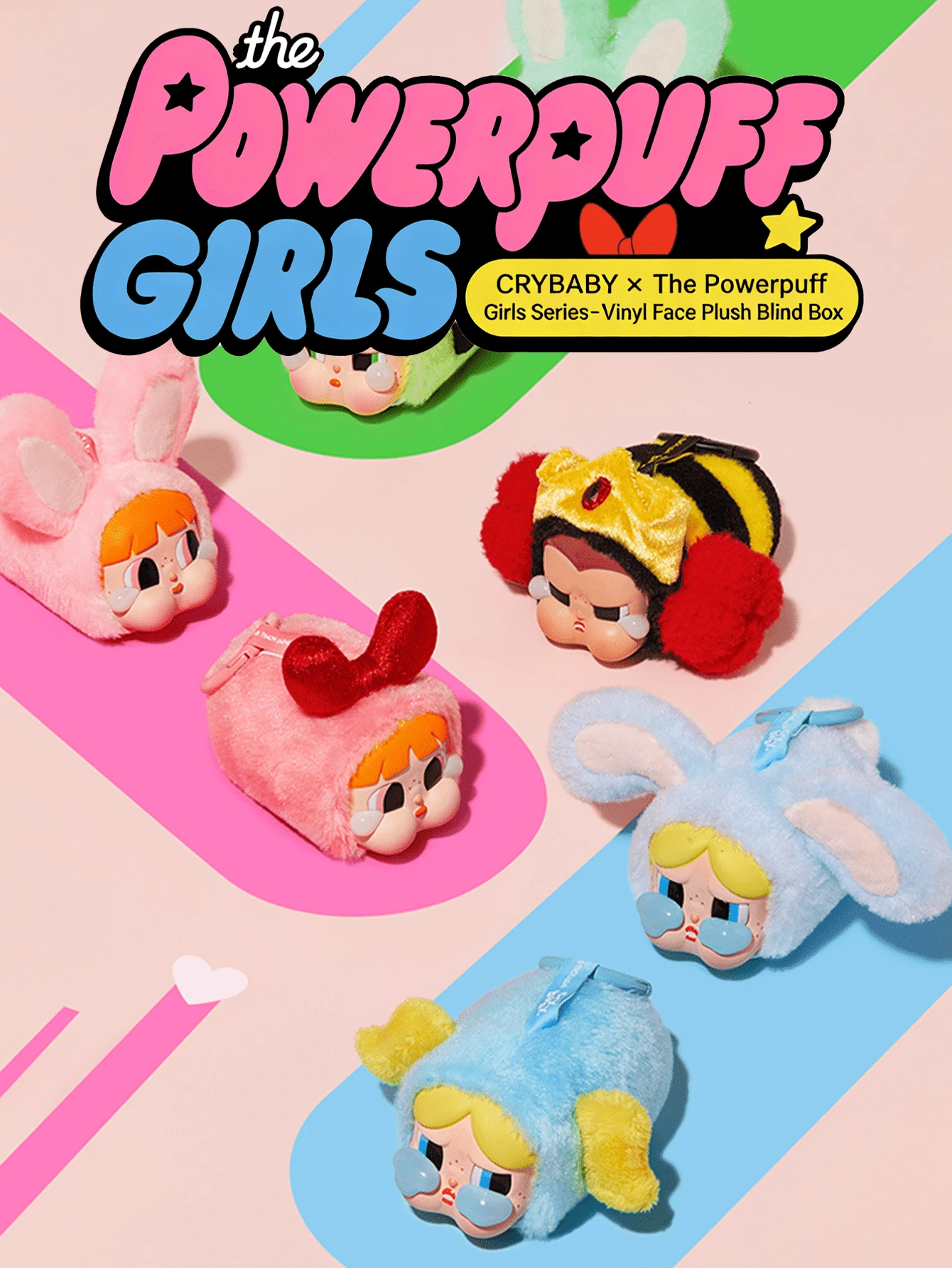 POP MART CRYBABY Series Blind Box Figurines, Includes 6 Regular Versions + 1 Secret Version, Soft Plush Material Design, Cute Cartoon Style, Suitable For Fans And Teenagers Collection, Also Perfect As Home Desktop Decor Gift