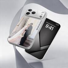 極簡 DIY 定製照片手機殼，適用 17 Pro Max/16，磁吸磨砂殼，全鏡頭保護，適用 S26/S25，防震防刮 - 銀色 - 查看 8