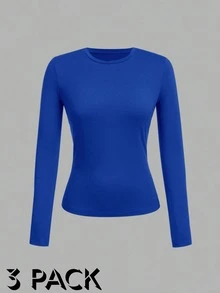 Women Tops - Black Blue White - View 3