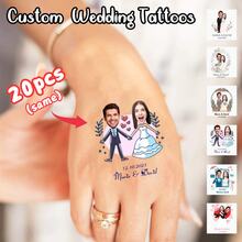 Bộ 10/20/30/60 miếng hình xăm dán tạm thời tùy chỉnh ảnh và tên, hình xăm dán chữ cá nhân hóa, hình xăm dán mặt cô dâu, hình xăm dán tạm thời tiệc độc thân, hình xăm dán mặt sinh nhật, quà tặng tiệc tùng - hình xăm dán mặt cá nhân hóa, quà sinh nhật, quà Giáng sinh, đồ trang trí Giáng sinh, quà Lễ Tạ ơn, quà Năm mới, đồ trang trí tiệc, phong cách nữ tính. - Nhiều màu - Xem 16