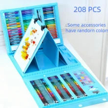 208支/168支/150支/42支水彩笔套装，返校用品，学生礼物，美术工具，水彩笔套装，学生艺术家的理想礼物（部分配件颜色随机发送）