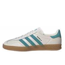 Adidas Originals GAZELLE INDOOR 室内舒适百搭低帮休闲运动鞋，男女通用，白色和蓝色 - 白藍 - 查看 5