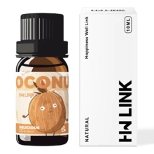 HWLINK 10 ml/0,33 uncji płynu, zapachowy olejek eteryczny, odświeżacz powietrza do samochodu, aromaterapia, prezent na Dzień Matki, rozmiar podróżny, nadaje się do dyfuzora, do wyrobu świec, zapach, idealny na prezenty świąteczne - Orzech kokosowy - Zobacz 9