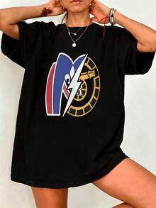 Heated Rivalry Hockey T-Shirt Men Women's Pure Cotton T Shirt But Daddy I Love Them Both Short Sleeve Tees Gift Idea Clothes - 黑色 - 查看 1