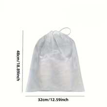 20/100个装无纺布抽绳鞋袋，便携旅行防尘防潮鞋套，节省空间悬挂式鞋子收纳袋，适用于居家、旅行，透明可视鞋子防潮包装收纳袋 - 白色 - 查看 3