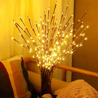 1/3 pezzi Luce a ramo di albero a LED, lampada decorativa per interni, decorazione per vaso artificiale alimentata a batteria, luce fatata ad albero LED, lampada da comodino per camera da letto, matrimonio, festa, regalo, luce decorativa per atmosfera fai-da-te, bianco caldo (batteria e vaso non inclusi)