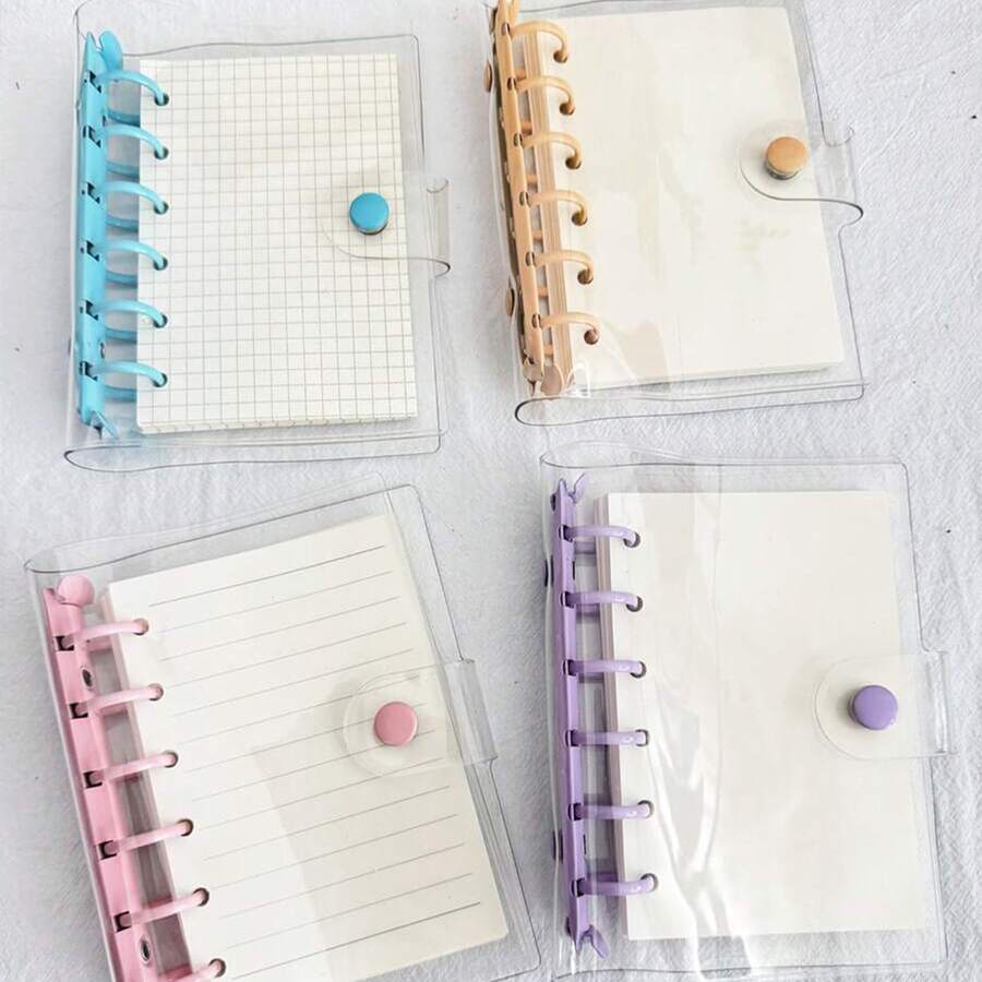 Sổ tay rời trong suốt, gáy xoắn có thể tháo rời, chất liệu trong suốt cao, chống áp lực và chống trầy xước, thiết kế khóa cài, phù hợp cho ghi chú bài học trên lớp, sắp xếp tài liệu văn phòng, lập kế hoạch và bố cục sáng tạo, sổ tay rời trong suốt di động, văn phòng phẩm thiết thực cho học tập và công việc hàng ngày, thích hợp làm quà tặng văn phòng phẩm, đồ dùng học tập, tốt nghiệp, đám cưới, Ngày của Mẹ. - Sách rời - Xem 1