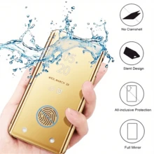 Hadaasi 1件黑色智能鏡面支架人造皮革翻蓋手機殼，適用於 Galaxy S26Ultra/S26Plus/S26/S25 Ultra, S25 Plus, S25, S25Edge, S25FE, S24 Ultra, S24 Plus, S23 Ultra, S23 Plus, A57/A56/A36/A26/A17/A55/A35/A25/A15/A37 以及 Honor 400/400Pro/400Lite 以及 Apple 17e/17pro/17promax/Apple Air/17/16e/15Plus/14Promax - 黑色 - 查看 7
