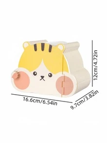 1pc Transparent Hamster Habitat, Cartoon Magnetic Cage With Bear & Flower Branch Design, Suitable For All Seasons, Comfortable Hamster Hideaway, Durable Material, Small Pet Supplies - Multicolor - View 14