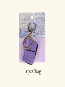 1pc Cute & Portable Keychain, Suitable For Daily Use, Gift Giving, Travel Inspiration, Student Notetaking, Multi-Scenario Printed Cover Design, Practical Hanging Design, Great Gift For Students, Colleagues, Boyfriends, Husbands, Parents, Girlfriends, Ideal For Birthdays, Valentine's Day, Thanksgiving, Graduation Season And More