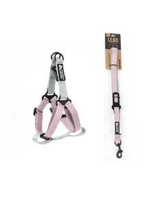 1件可调节舒适耐用尼龙狗胸背带，时尚多色背心式设计，细节缝线，遛狗牵引装备，适合小型/中型/大型犬，四季皆宜