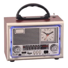BOSSNEY radios,radio am fm portátil con bocinas de Bluetooth, radios de comunicación,con reloj,radio retro,reproducción de tarjetas USB TF, radio recargable solar/USB-C, altavoz doble,  radios transistores portátiles AM FM, radio Bluetooth,1200mAh,BT, FM, AM, SW, USB, TF, AUX - Plateado - Ver 2