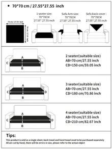 1pc Washable Anti-Slip Sofa Cover, Fits L-Shaped Sofa With 3 Pillows, Quilted Design, Magnetic Closure, Protects Sofa - Fluffy Gray Sofa Slipcover