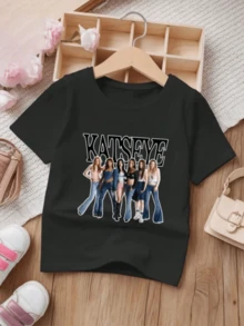 Cute, Creative, Funny Cartoon T-Shirts For Little Boys And Girls, Children's T-Shirts Kids SKZ Kpop Group Logo T-Shirt - Black With Iconic White Korean Members & Song Titles (SAY HI, RAINBOW) - Breathable Cotton Short Sleeve Round Neck Tee For K-Drama Fans Comfortable Short Sleeve Summer Shirt For Boys & Girls, Perfect Birthday Gift - Đen 10 - Xem 1