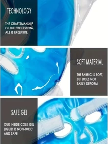 1 Set Face Cooling Ice Pack, Soothing Gel Face Mask, Relieve Fatigue, Aid Sleep, Reusable Cold/Hot Therapy Gel Face Mask/Eye Mask, Suitable For Daily Use