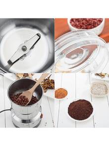 Moledora de Mezclas, Máquina Multifuncional de Acero Inoxidable para Moler Semillas y Nueces, Materiales Secos, Especias, Hierbas, Máquina Moledora de Café - Tipo de Enchufe B USA (110-127V) - Ver 2