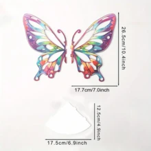 1pc Colorful Wooden Butterfly Wall Hanging Rack, Artistic Wall Decor, Natural Wood Style Storage Shelf, Suitable For Bedroom, Living Room And Bathroom, Indoor Plant Display Rack, Towel Rack, Suitable For Valentine's Day, Easter, Wedding Season