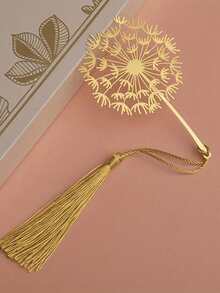 1pc Metal Bookmark With Tassel, Exquisite Hollow Brass Bookmark, Metal Leaf Flower Bookmark, Suitable For Book Lovers, Writers, Readers, Teenagers, Men, Women, Adults, Essential Back To School Item - Multicolor - View 11