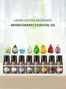 10毫升精油（单瓶装/4瓶装/8瓶装）：12种香型（绿茶/柠檬/香草/樱花/薰衣草/甜橙/白茶/玫瑰/百合/茉莉/铃兰/薄荷/海风）| 多用途，适用于香薰蜡烛炉、扩香石