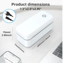 Marklife X4 Thermal Label Printer,Mini Bluetooth Self-Adhesive Small Shipping Multipurpose Label Printer Machine,With 20sheets 4x6inch Paper Printer, Compatible With Ios&Android Suitable For Barcodes,Shipping,Used For Office Kitchen School Home - EU C Type Plug(220-240V) - View 11