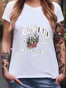 Womens Redwood  Hat Vintage, Vintage Baseball Cap T-shirt - Blanco - Ver 2