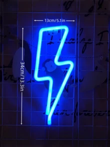 1pc Lightning Neon Light, Battery/USB Powered LED Light, Suitable For Girls Room, Game Room, Bar Party, Valentine's Day, Mother's Day Decor - Multicolor - View 2