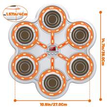 Máquina de boxeo musical de 9 velocidades, máquina de boxeo de pared para niños, máquina de entrenamiento de boxeo inteligente con Bluetooth y guantes de boxeo, equipo de entrenamiento de boxeo para el hogar, la oficina y el gimnasio - Multicolor - Ver 12