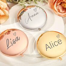 1 Peça Espelho de Viagem Dobrável Personalizado, Espelho de Maquiagem, Espelho de Bolso Elegante. Um presente ideal para madrinhas, Dia das Mães, Dia dos Professores, Dia dos Namorados, Aniversário, adequado para todas as estações.